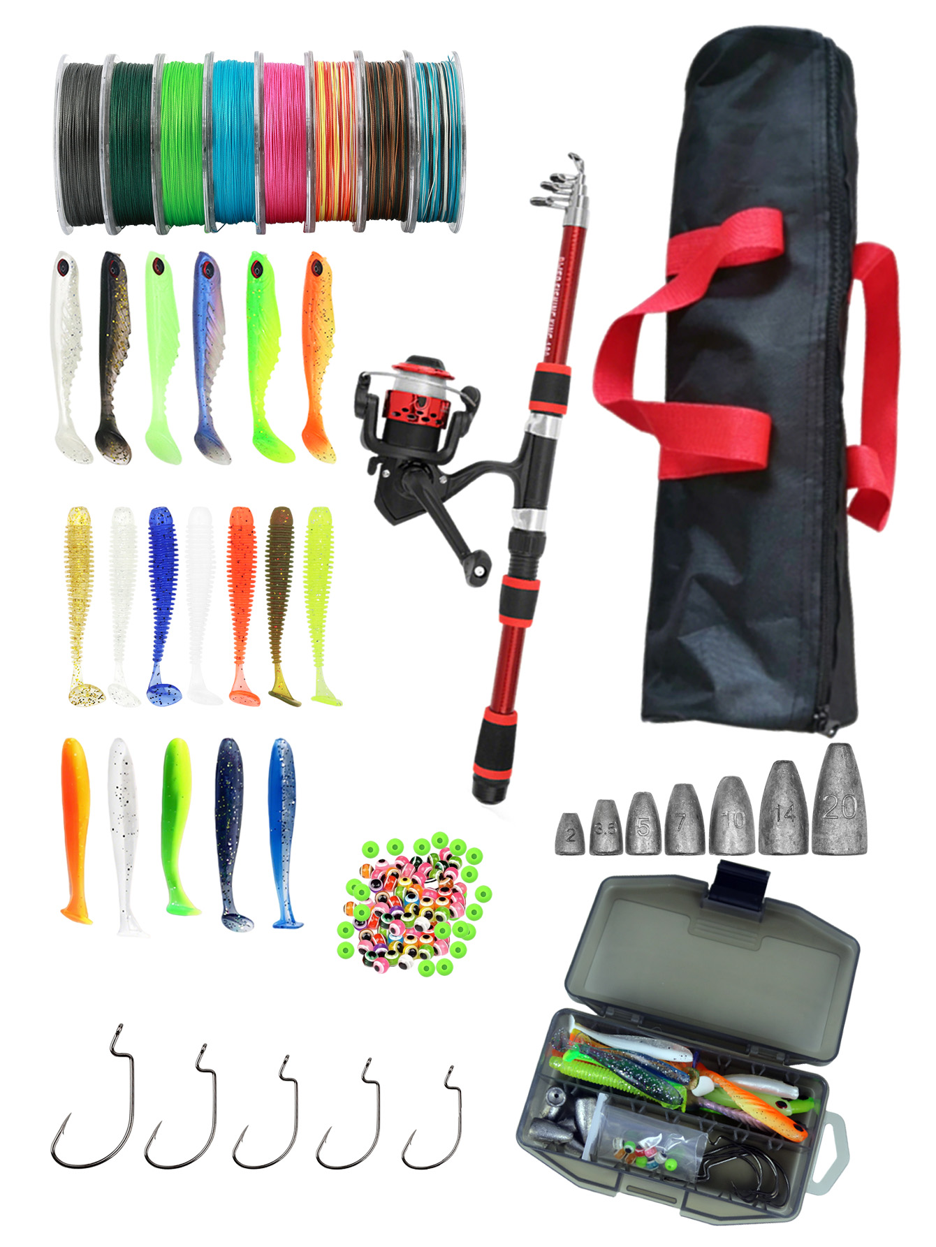 Fishing Boat Oar - Fishing Rod Reel Combos Collapsible Fishing