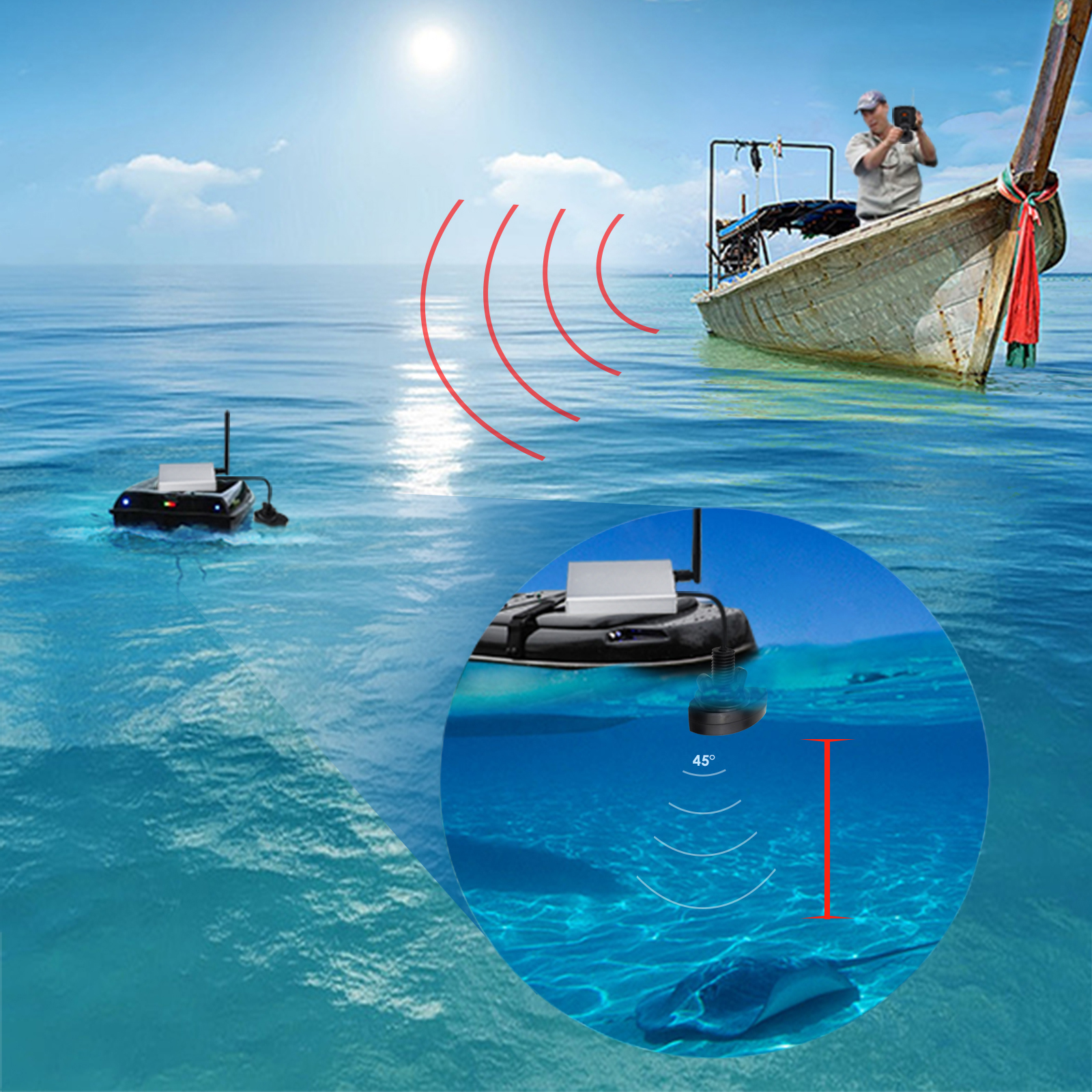 LUCKY Fishfinder 300m/ 980ft F - đánh giá và giá Fishing Boat Depth Finder