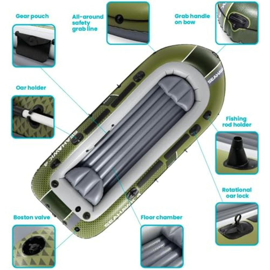 Inflatable Boat for Fishing wi - đánh giá và giá Fishing Boat Oar