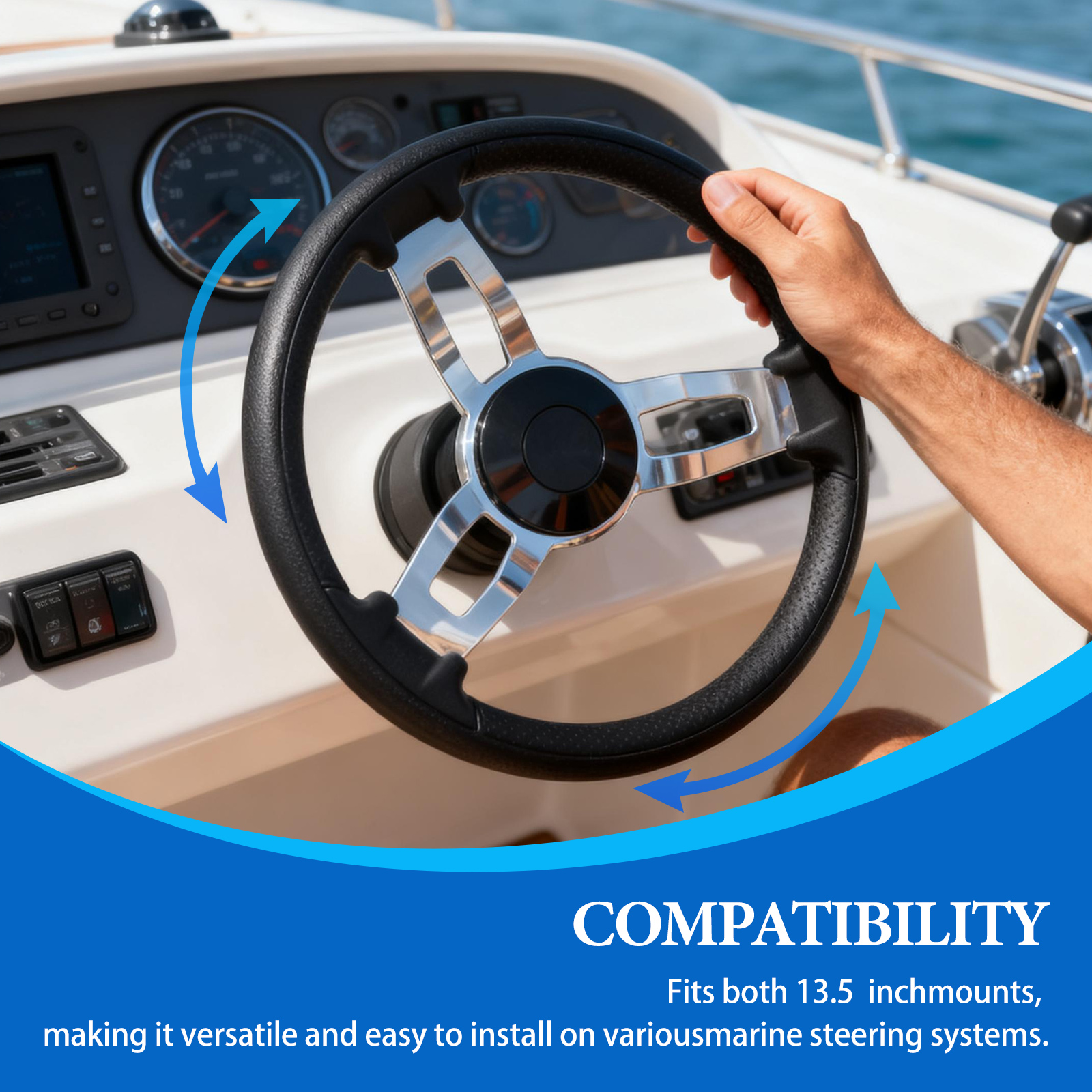 Boat Accessories Marine 13 Inc - đánh giá và giá Fishing Boat Steering Wheel