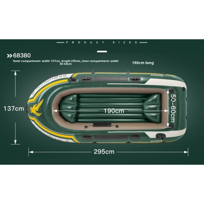 295*137*43cm 3 Person Inflatab - đánh giá và giá Fishing Boat Paddle