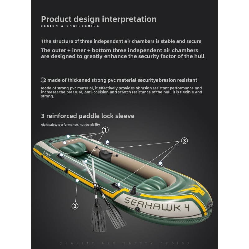 295*137*43cm 3 Person Inflatab - đánh giá và giá Fishing Boat Paddle