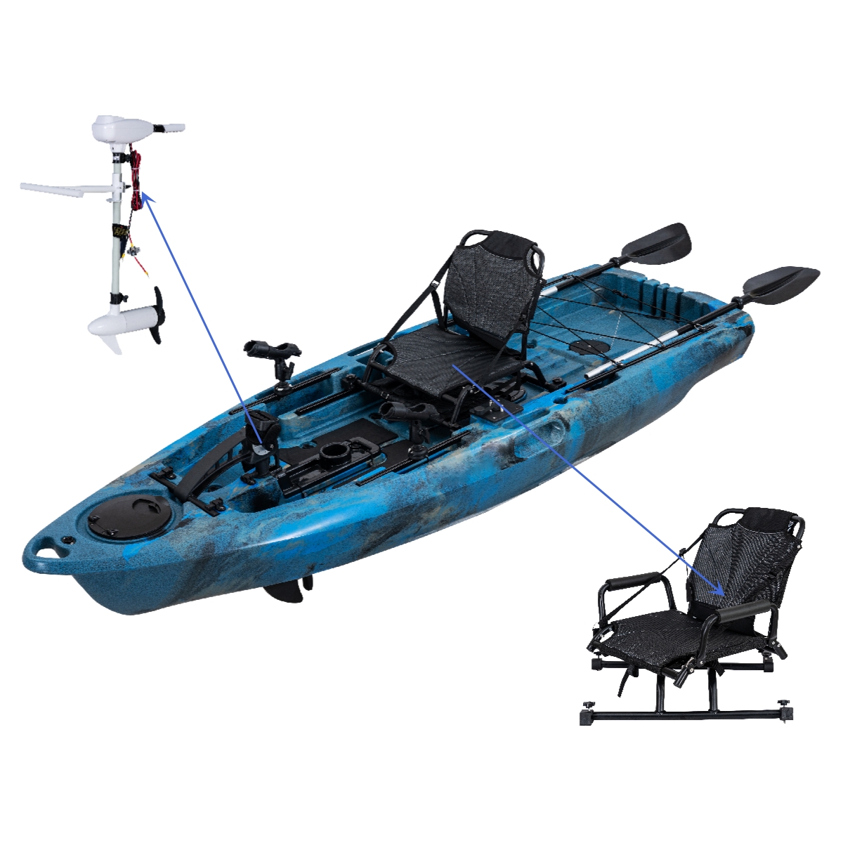 LSF Plastic Rowing Fishing Ele - đánh giá và giá Fishing Boat Paddle