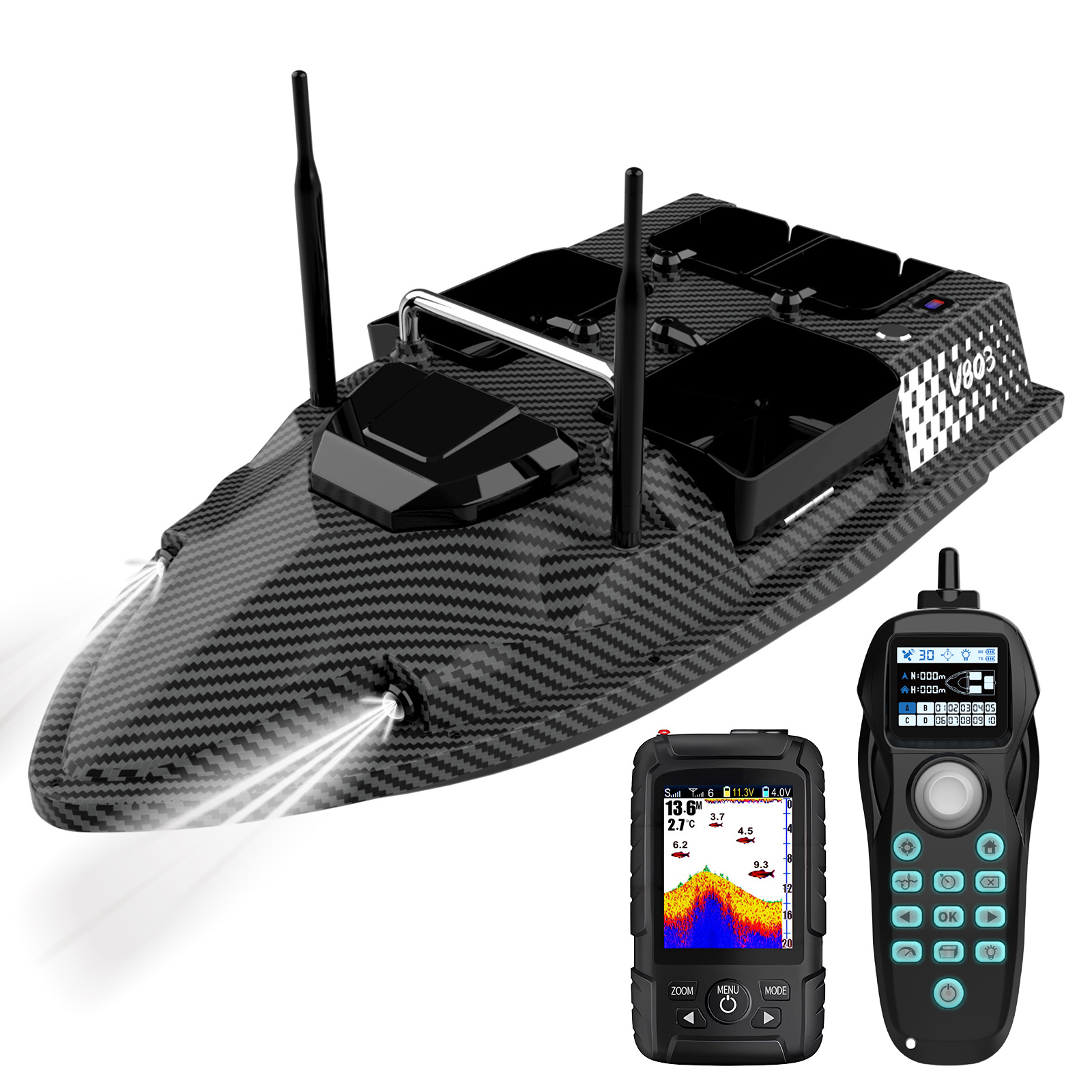 V803Pro GPS Enabled Remote Con - đánh giá và giá Fishing Boat Gps
